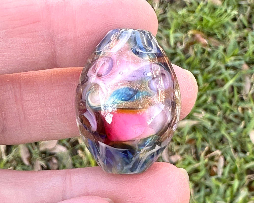 multicolor lampwork bead