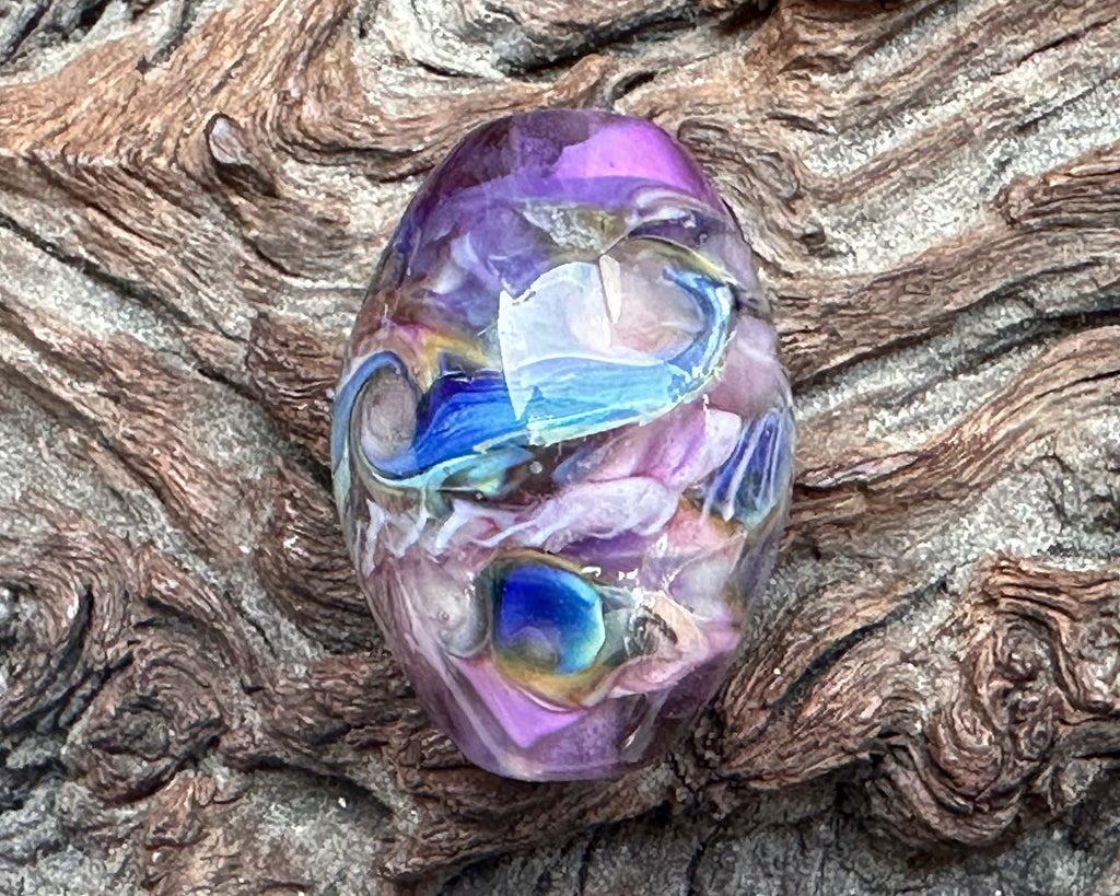 purple lampwork focal bead