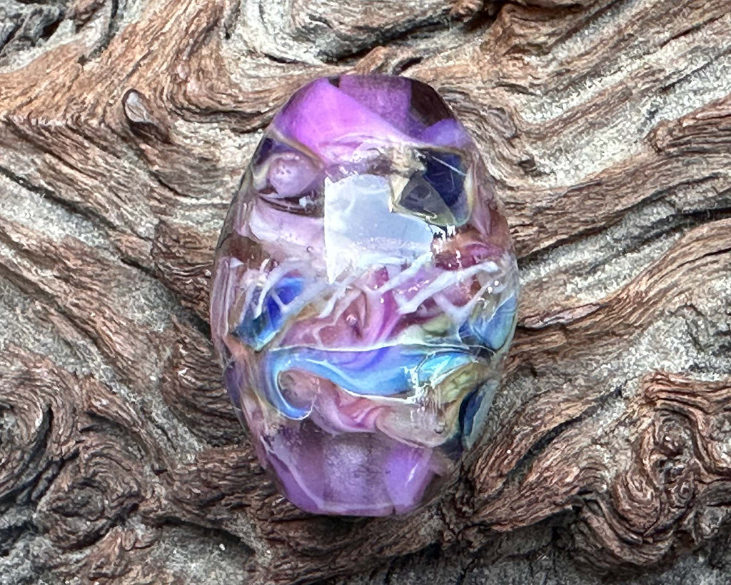 purple lampwork focal bead