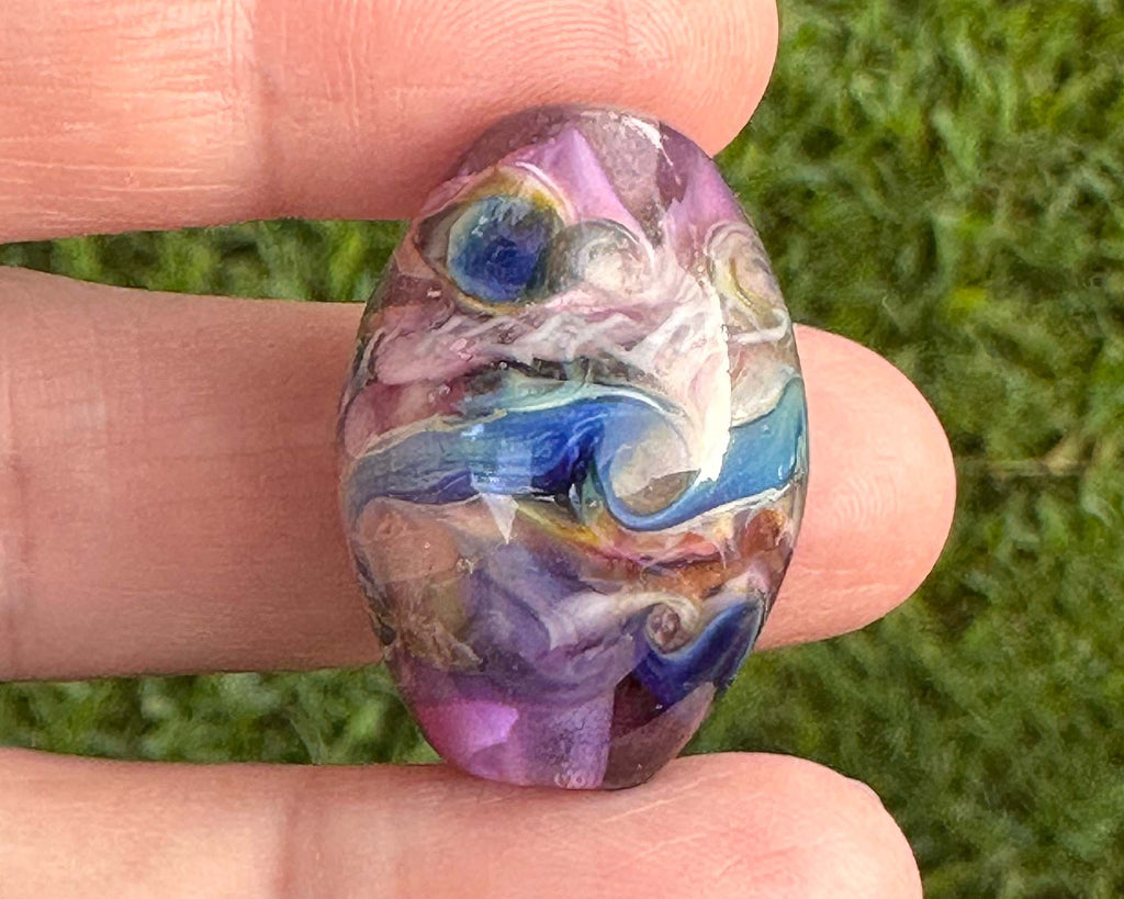 purple lampwork focal bead