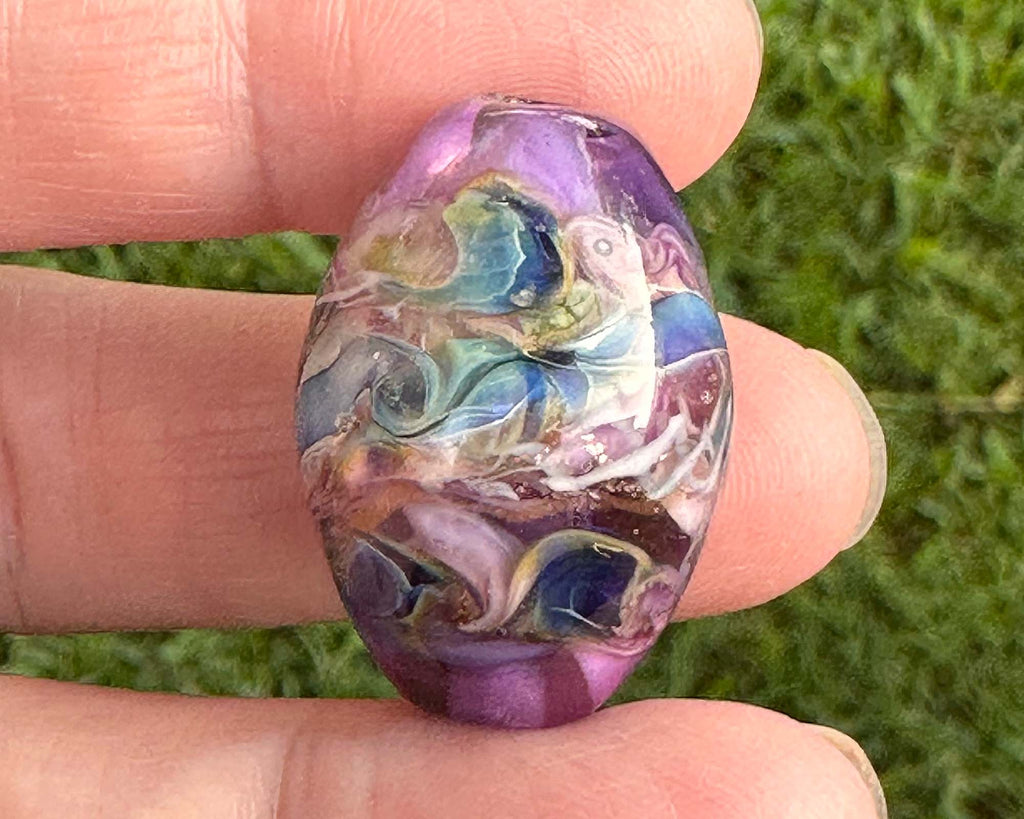 purple lampwork focal bead