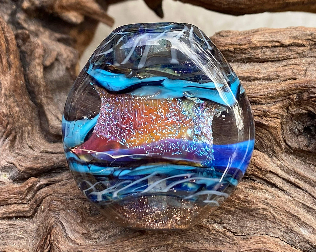 blue dichroic bead